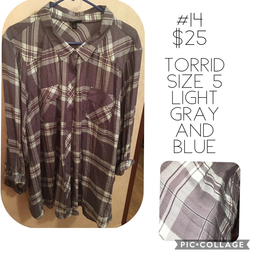 Torrid Plaid shirt size 5